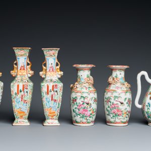 A varied collection of Chinese Canton famille rose porcelain, 19th C. — photo 4