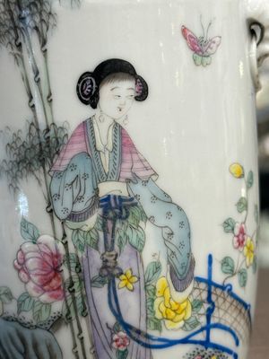 A varied collection of Chinese famille rose and qianjiang cai porcelain, 19/20th C. — 照片 8