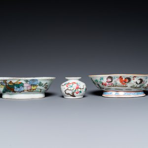 A varied collection of Chinese famille rose and qianjiang cai porcelain, 19/20th C. — photo 12