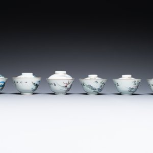 A varied collection of Chinese famille rose and qianjiang cai teawares, 19th/20th C. — photo 12