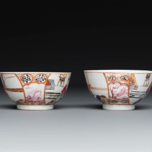 A varied collection of Chinese famille rose and verte porcelain, 18/19th C. — 照片 7