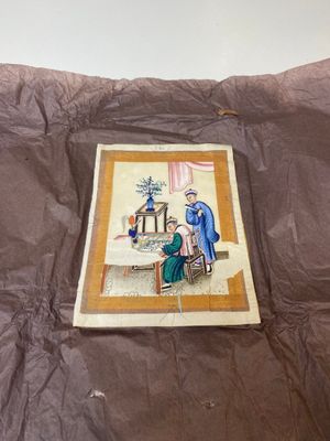 A varied collection of Chinese rice paper paintings with figures, Canton, 19th C. — 照片 27
