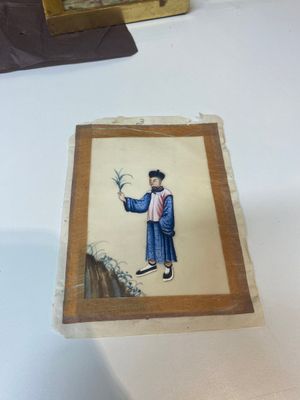 A varied collection of Chinese rice paper paintings with figures, Canton, 19th C. — 照片 28