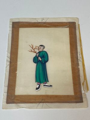 A varied collection of Chinese rice paper paintings with figures, Canton, 19th C. — 照片 32