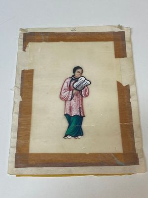 A varied collection of Chinese rice paper paintings with figures, Canton, 19th C. — 照片 38