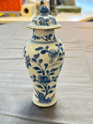 A varied collection of eight Chinese blue and white vases, two teapots and two loving cups, Kangxi/Qianlong — 照片 1