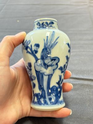 A varied collection of eight Chinese blue and white vases, two teapots and two loving cups, Kangxi/Qianlong — 照片 29