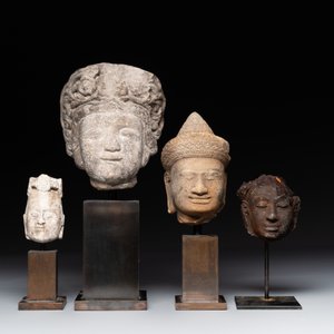 A varied collection of eight pottery, stone and stucco fragments, Asia, 2nd C. B.C. and later — photo 2