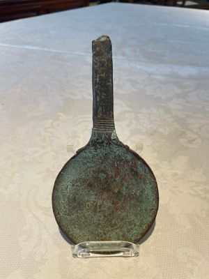 A varied collection of five bronze figures and utensils, Egypt, 3rd/1st C. B.C. — photo 21