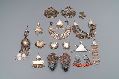 A varied collection of jewellery and accessories, Afghanistan, India, Pakistan, and Yemen, 19th C.