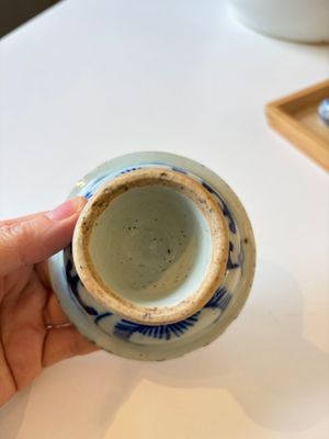 A varied collection of seven Chinese blue and white wares, Chenghua marks, 19th C. — photo 40