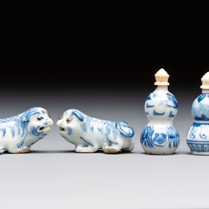 A varied collection of seven Chinese blue and white wares, Chenghua marks, 19th C. — photo 2