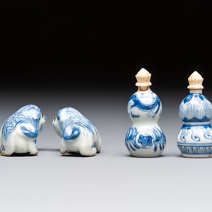 A varied collection of seven Chinese blue and white wares, Chenghua marks, 19th C. — photo 5