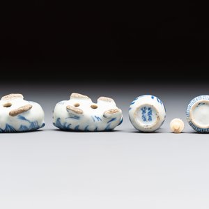 A varied collection of seven Chinese blue and white wares, Chenghua marks, 19th C. — photo 7
