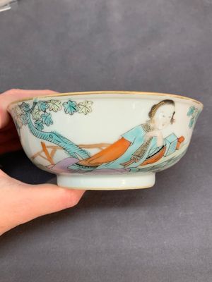 A varied collection of seven Chinese famille rose, verte and monochrome wares, 19th C. — photo 21
