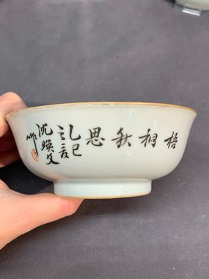 A varied collection of seven Chinese famille rose, verte and monochrome wares, 19th C. — photo 22