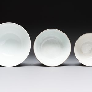 A varied collection of six Chinese blue, white, famille rose and iron-red wares, 19/20th C. — photo 14
