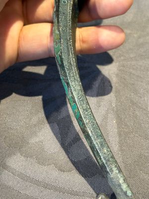 A varied collection of six Chinese bronze belt hooks, Warring States period and Western Han — photo 15