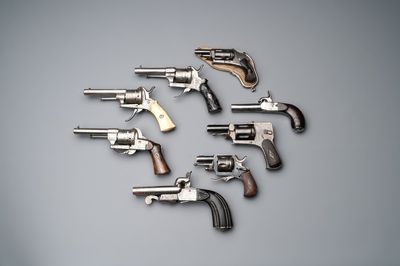 A varied collection of small European firearms, 19th C.
