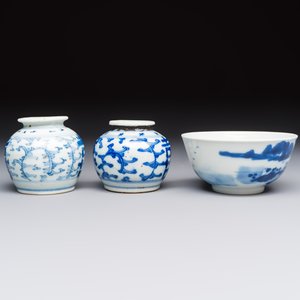 A varied group of 15 Chinese blue and white wares, 18th C. and later — 照片 19