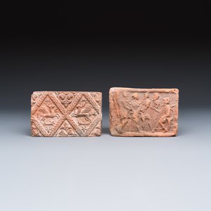 A varied group of seven fireplace tiles — 照片 6