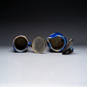 A varied group of six blue, white and polychrome Brussels faience jugs, 18th C. — photo 13