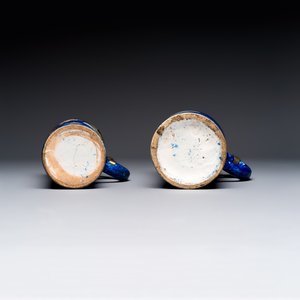 A varied group of six blue, white and polychrome Brussels faience jugs, 18th C. — photo 14