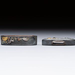 A varied group of six Japanese koshirae components or sword fittings, Edo — photo 11