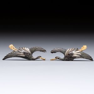 A varied group of six Japanese koshirae components or sword fittings, Edo — photo 8