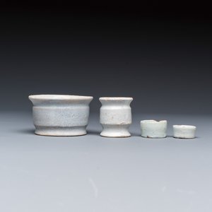 A varied group of six white-glazed Delftwares — photo 12