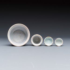 A varied group of six white-glazed Delftwares — photo 13