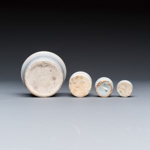 A varied group of six white-glazed Delftwares — photo 14