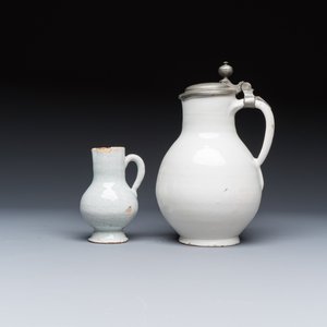 A varied group of six white-glazed Delftwares — photo 2