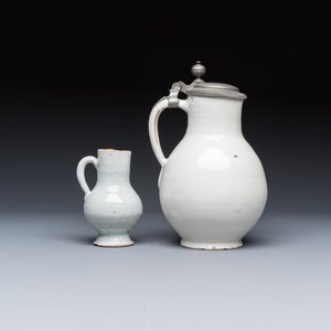 A varied group of six white-glazed Delftwares — photo 4