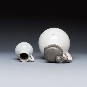 A varied group of six white-glazed Delftwares — photo 6