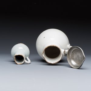 A varied group of six white-glazed Delftwares — photo 7