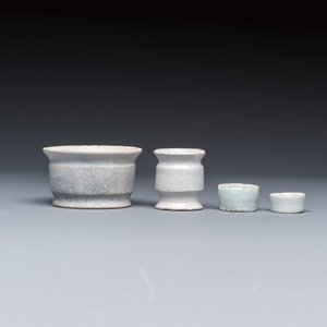 A varied group of six white-glazed Delftwares — photo 10
