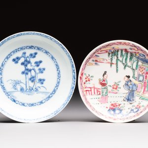 A varied group of ten Chinese blue, white and famille rose wares, Yongzheng/Qianlong — photo 2