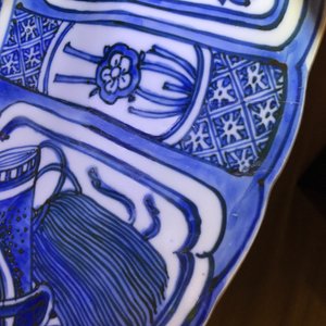 A very large blue and white Chinese kraak porcelain dish, Ming, Wanli — photo 11