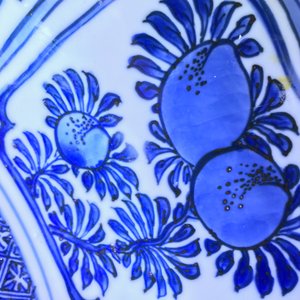 A very large blue and white Chinese kraak porcelain dish, Ming, Wanli — photo 14