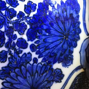 A very large blue and white Chinese kraak porcelain dish, Ming, Wanli — photo 5