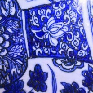 A very large blue and white Chinese kraak porcelain dish, Ming, Wanli — photo 6