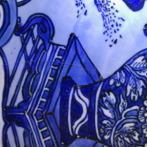 A very large blue and white Chinese kraak porcelain dish, Ming, Wanli — photo 8