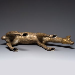 A very large brass sculpture of a deer, Hollywood Regency, 20th C. — photo 7