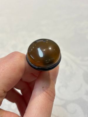 A very large Chinese brown-overlay amber glass 'Ba Xian Zhu Shou 八仙祝壽‘ table snuff bottle, 19th C. — photo 8