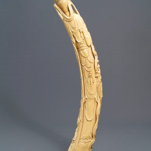 A very large Chinese carved ivory model of Guanyin, 19th C. — 照片 3