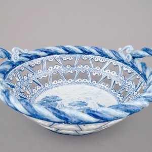 A very large French faience open-worked basket, 19th C. — 照片 2