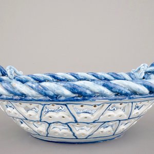 A very large French faience open-worked basket, 19th C. — 照片 5