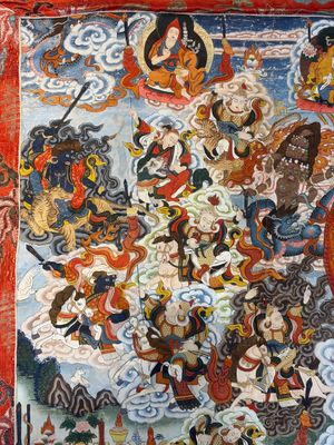 A very large Tibetan 'Astrological Calendar' thangka, 20th C. — photo 11