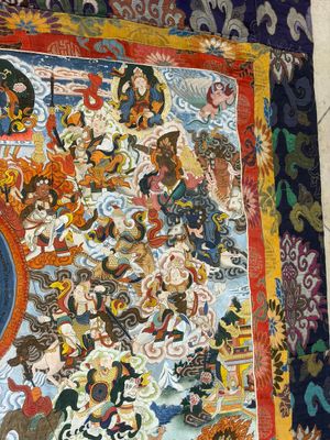 A very large Tibetan 'Astrological Calendar' thangka, 20th C. — photo 13